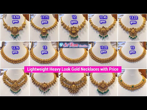 From 10.93 gms Lightweight Heavy Look Gold Necklaces with Price | Lightweight Heavy Look Necklaces