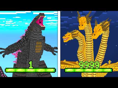 A CADA XP O GODZILLA KAIJU EVOLUI NO MINECRAFT!