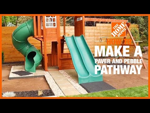 How to Make a Paver and Pebble Pathway