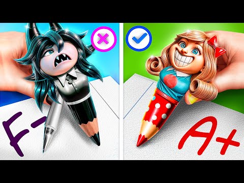 Extreme Make-over van Nerd tot Miss Delight vs Miss Circle! Paper Education vs Poppy Playtime 3