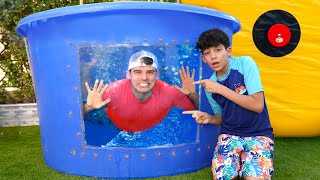 Jason plays the Dunk Tank Family Challenge