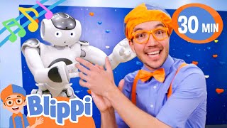 Get Up & Dance! | 30 Mins of Blippi Songs & Music Videos | Healthy Habits for kids