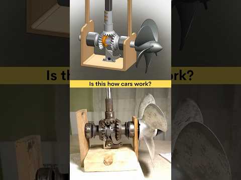 Bevel Gearbox - Clockwork to Anticlockwise 🔄 #cadcam #newmechanics #engineering #learning #3ddesign