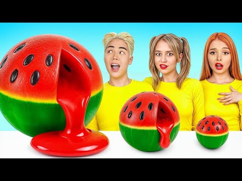 Desafio do Prato Grande, Médio e Pequeno | Bolo de Chocolate Gigante vs. Pequeno da Turbo Team
