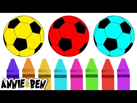 🌈 Learn Colors With Soccer Balls | Kids Fun Learning Videos