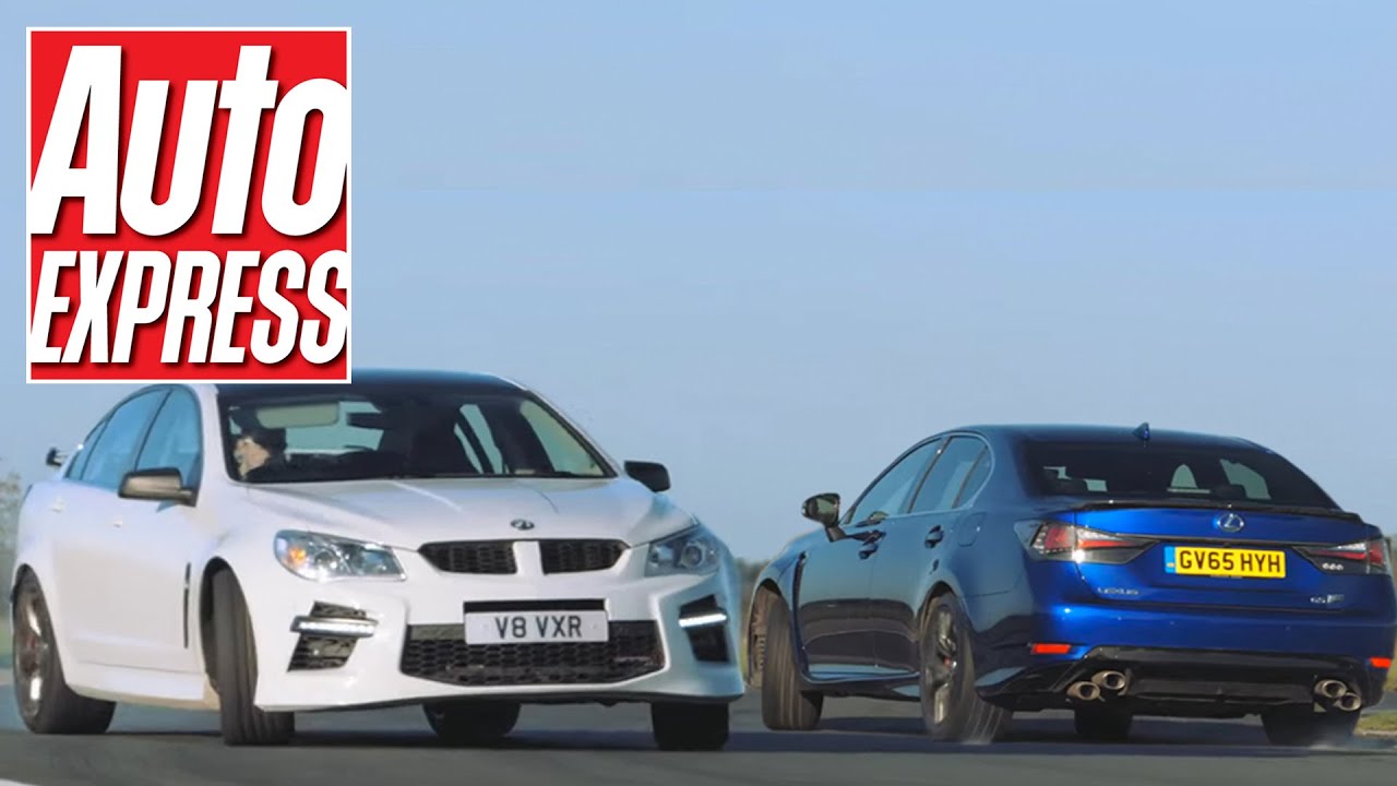 Lexus GS F vs Vauxhall VXR8: mighty V8 saloon track battle