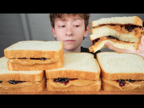 ASMR Peanut Butter & Jelly Sandwiches Mukbang Eating Sounds | VNM ASMR 먹방