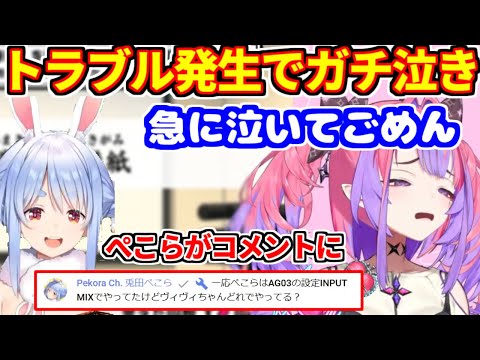 トラブル発生でガチ泣きするヴィヴィ。見かねたぺこらがコメントに現れる。【ホロライブ切り抜き/綺々羅々ヴィヴィ/兎田ぺこら/おしゃべりキング】