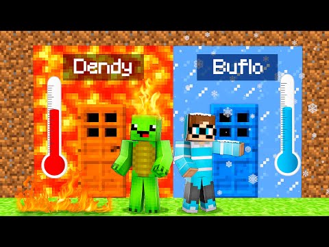 Dendy FEUER vs Buflo EIS Tür Challenge in Minecraft!