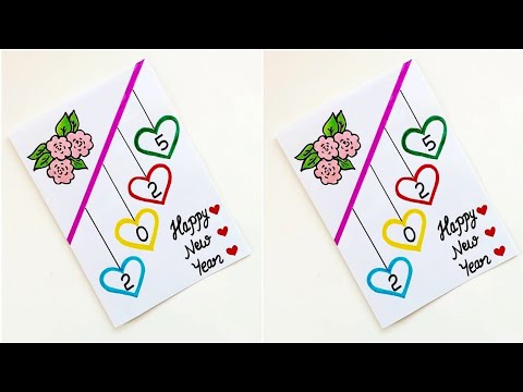 DIY Easy & Beautiful Handmade Happy New year card idea 2025 • How to make greeting card for new year