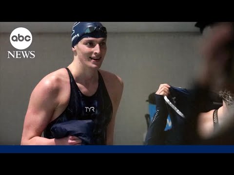 YouTube video thumbnail: Transgender Swimmer Stripped of School Titles in University Agreement With Trump Admin