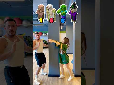 🐱Villager sv Golem sv Zombie sv Witch/ Who won?🏆 #challeger #minecraft #shorts