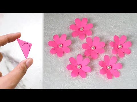 Very Easy Paper Flower Craft | Paper Flower Making step by step | DIY paper craft