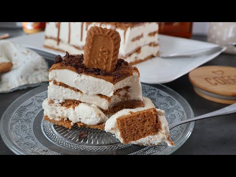 Tarta HELADA de LOTUS con CAFÉ: textura MUY cremosa y, por supuesto, ¡sin horno!