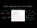 Solving Equations and Visual Models
