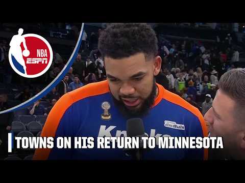 KAT on return to Minnesota: ‘I have stuff on my mind I won’t say’ | NBA on ESPN