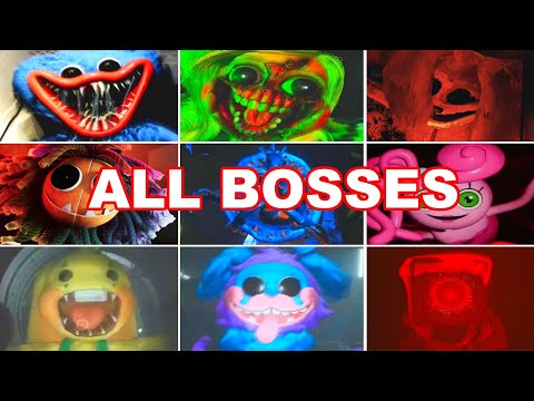 Poppy Playtime 1, 2, 3, 4 - All Bosses | Beating ALL BOSSES