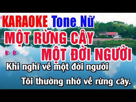 Một Rừng Cây Một Đời Người KARAOKE Tone Nữ – Nhạc Sống Thanh Ngân
