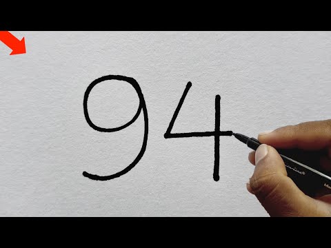 Easy Elephant Drawing With 94 Number l Step By Step Drawing l Number Drawing Easy l Online Drawing