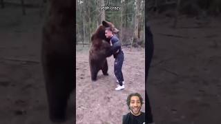 Man WRESTLES a bear! #Shorts