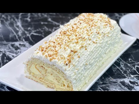 BÛCHE AU CITRON ET À LA NOIX DE COCO 🍋🥥 Vos invités seront bluffés👩🏻‍🍳 Deli Cuisine