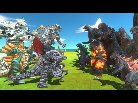 Which team is the strongest? Godzilla vs mecha Godzilla
