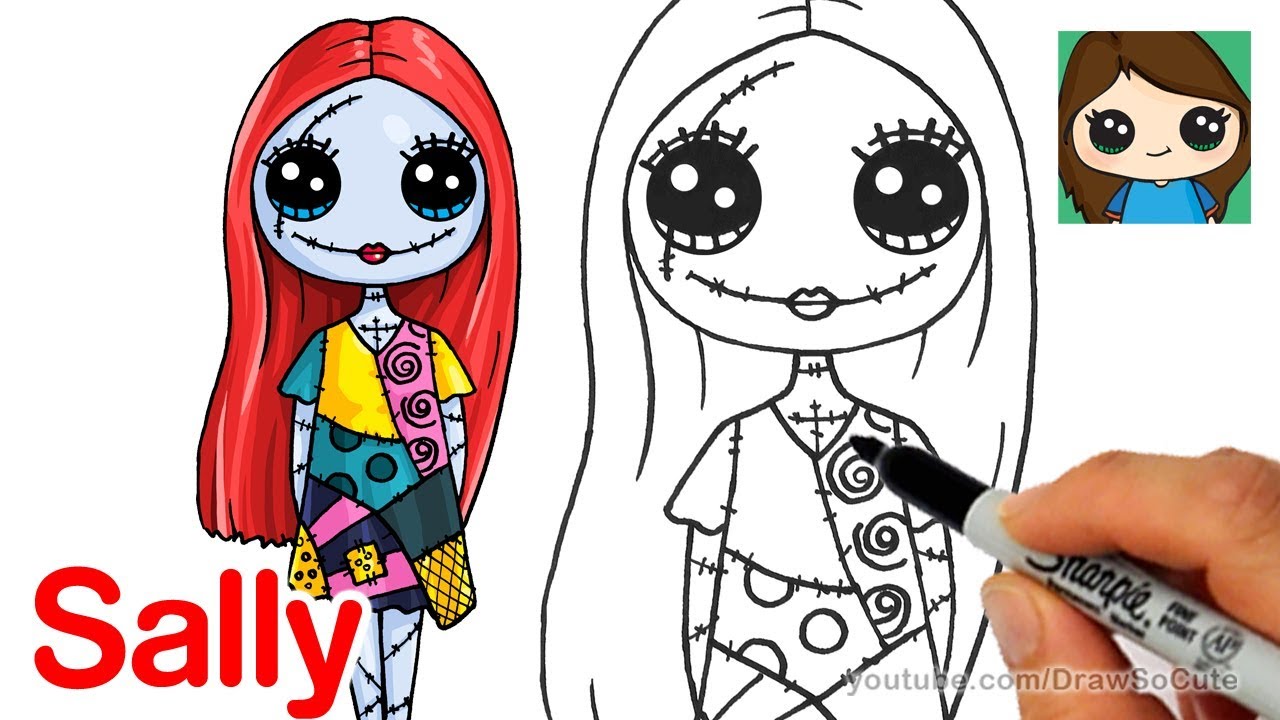 How to Draw Sally Easy The Nightmare Before Christmas
