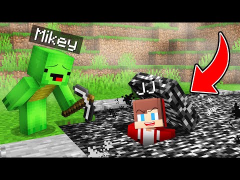 JJ Built a Base Under Bedrock To Prank Mikey in Minecraft (Maizen)