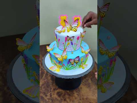 Beautiful Butterfly🦋🦋🦋 Cake design #cakedesign #youtubeshorts #cake #shortsfeed #trending