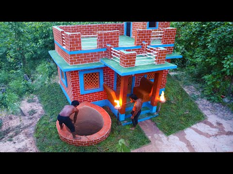 Construct Creatively Wonderful Mud Villa House & groundwater Well