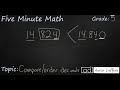 Comparing and Ordering Decimals to the Thousandths Place