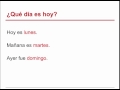 Spanish Calendar and Date Expressions