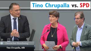 Tino Chrupalla vs. Saskia Esken und Ralf Stegner von der SPD #Klartext #AfD #SPD #Esken #Bundestag