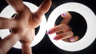 ASMR Experimenting w 2 Ring Lights - mouth sounds, hand movements, up-close whisper
