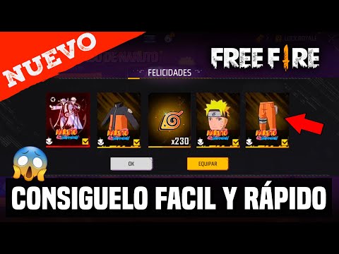 URGENTE¡ COMO CONSEGUIR SKIN DE NARUTO CON GIROS GRATIS EN FREE FIRE TRUCO TORRE TOKEN LATAM¡