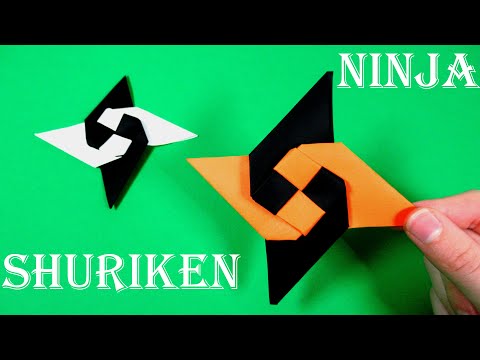Origami shuriken   How to make a shuriken out of paper