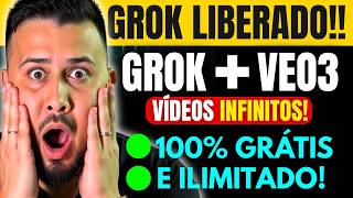 Como Usar o Grok IA e VEO3 DE GRAÇA E ILIMITADO | Melhores Nichos de Canal Dark que Monetiza Rápido
