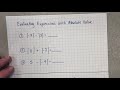 Exploring Absolute Value and Integers