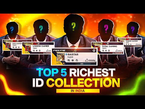 RICHEST IDS 🤑 - Searching Top 5 Richest Ids in Free fire - Gaming with Raahim