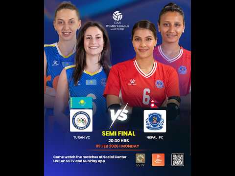 CAVA Women’s League 2026 | Day 6 | Match 10 | Semifinal 1 |TURAN VC (KAZ) vs NEPAL PC (NEP)