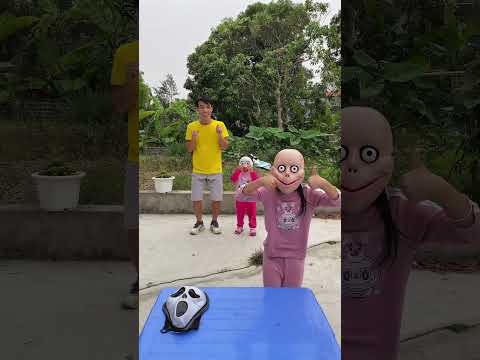 Chỉ là mặt nạ thôi mà👹👺😰🤣| Kem Chip Family #shorts