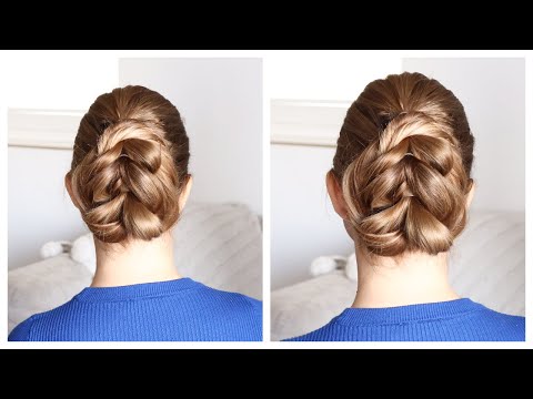 Updo with elastics #hairstyles #hair #braidhairstyle