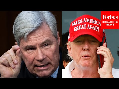 YouTube video thumbnail: 'He's Giving Them Everything That They Want': Whitehouse Slams Trump Over Big Oil Campaign Donations