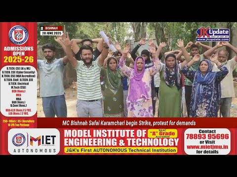 MC Bishnah Safai Karamchari begin Strike, protest for demands