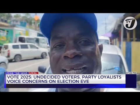 YouTube video thumbnail: Vote 2025: Undecided Voters, Party Loyalists Voice Concerns on Election Eve 