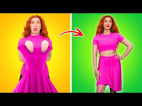 BEST CLOTHING HACKS || Transform your Outfits with These Amazing Hacks by 123 GO! GOLD