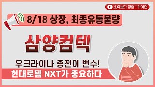 [최종] 삼양컴텍 8/18 상장 최종 유통물량 / 우크라이나 종전이 변수! 현대로템 NXT가 중요하다.
