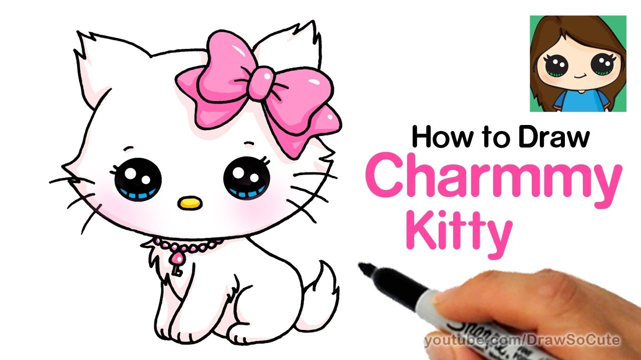 How to Draw a Cute Cat Easy Sanrio Charmmy Kitty