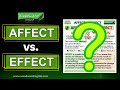 Understanding Affect vs. Effect