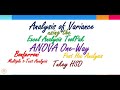 Statistical Analysis and ANOVA Concepts